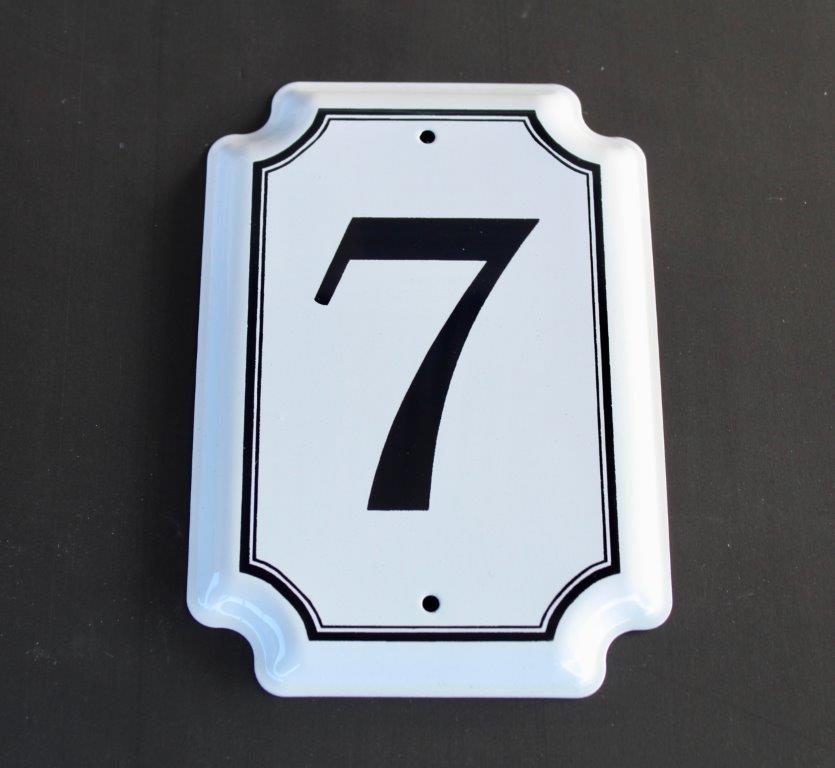 No. 7 Enamel Plaque
